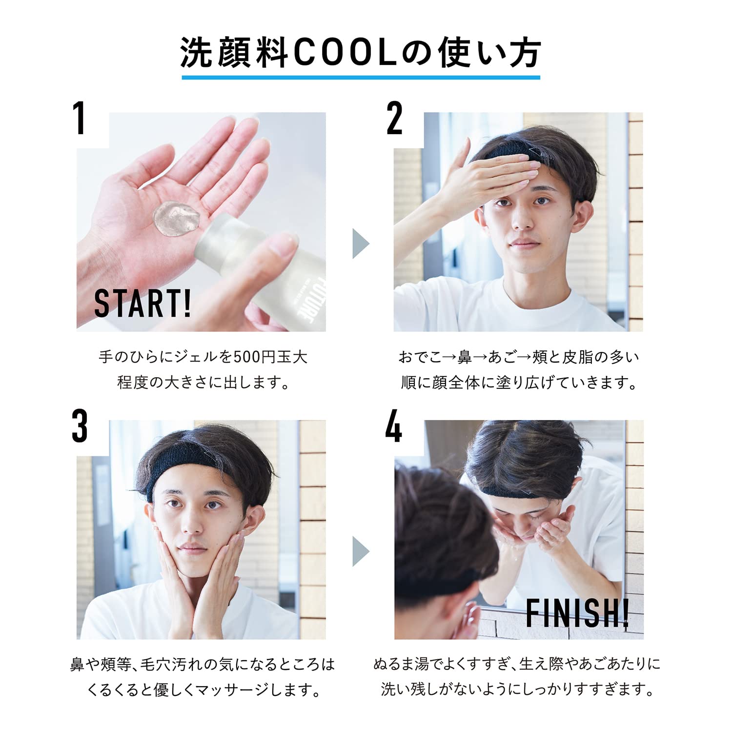 Amazon | THE FUTURE 洗顔ジェル 150g メンズ 洗顔料 毛穴 COOLタイプ